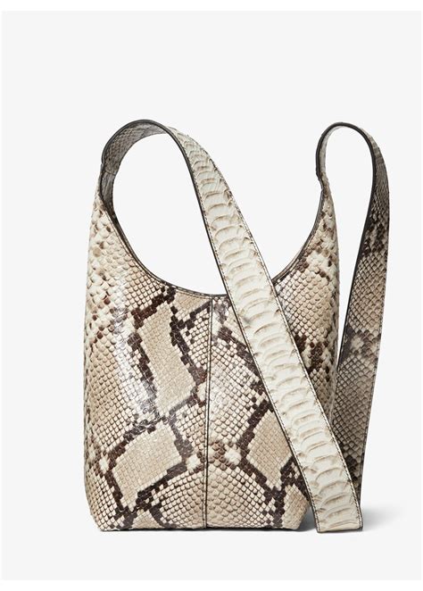 michael kors hobo python bag|Dede Mini Python Embossed Leather Hobo Bag .